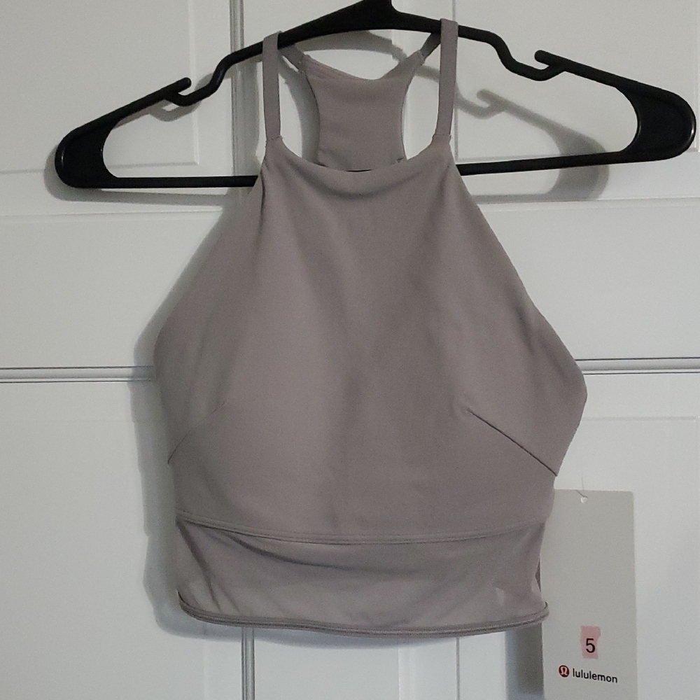 NWT Lululemon Nulu High Neck Mesh Tank Sz Xxs Mug Grey